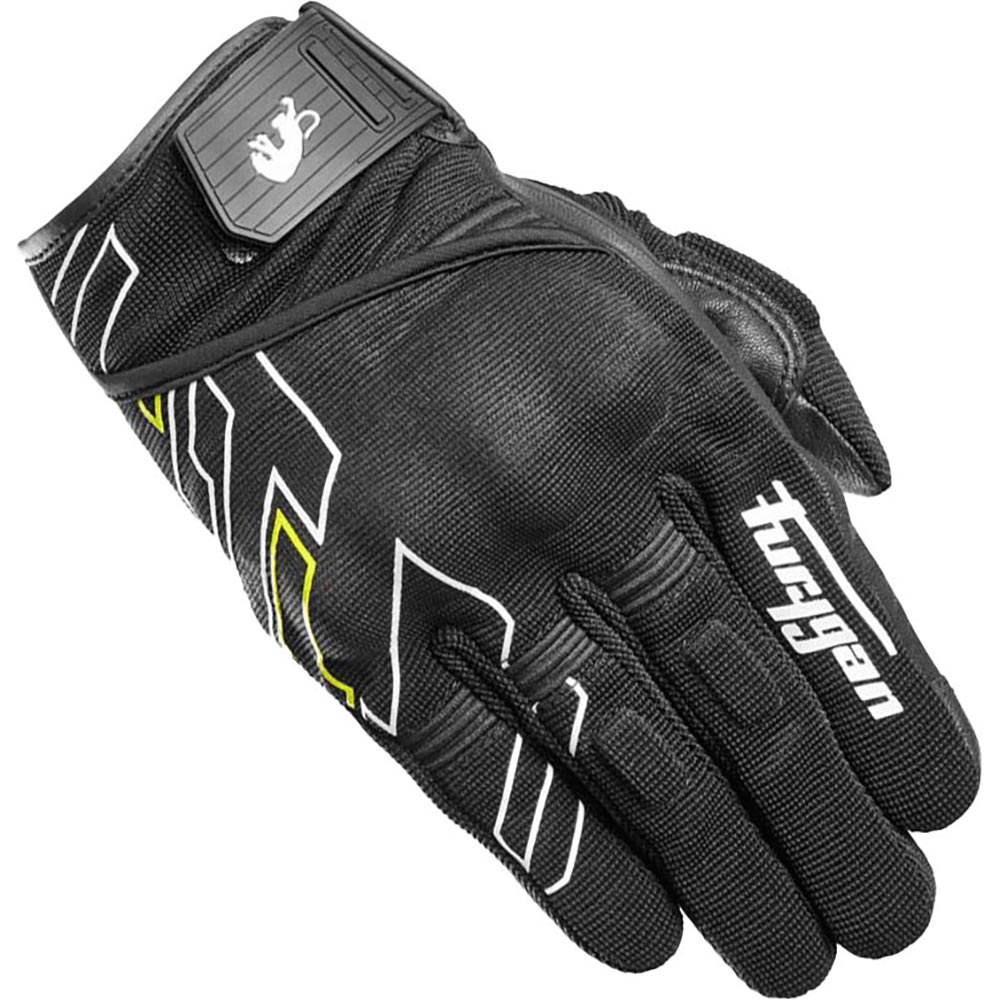 Furygan - Gants Jet Neon D3O® Noir / Blanc / Jaune fluo