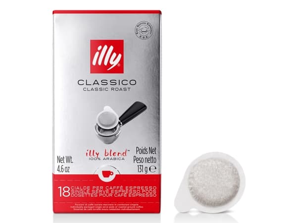 Illy 7998, Kaffe pute, Espresso, Middels brent, 18 kopper, Flerfarget, Illy