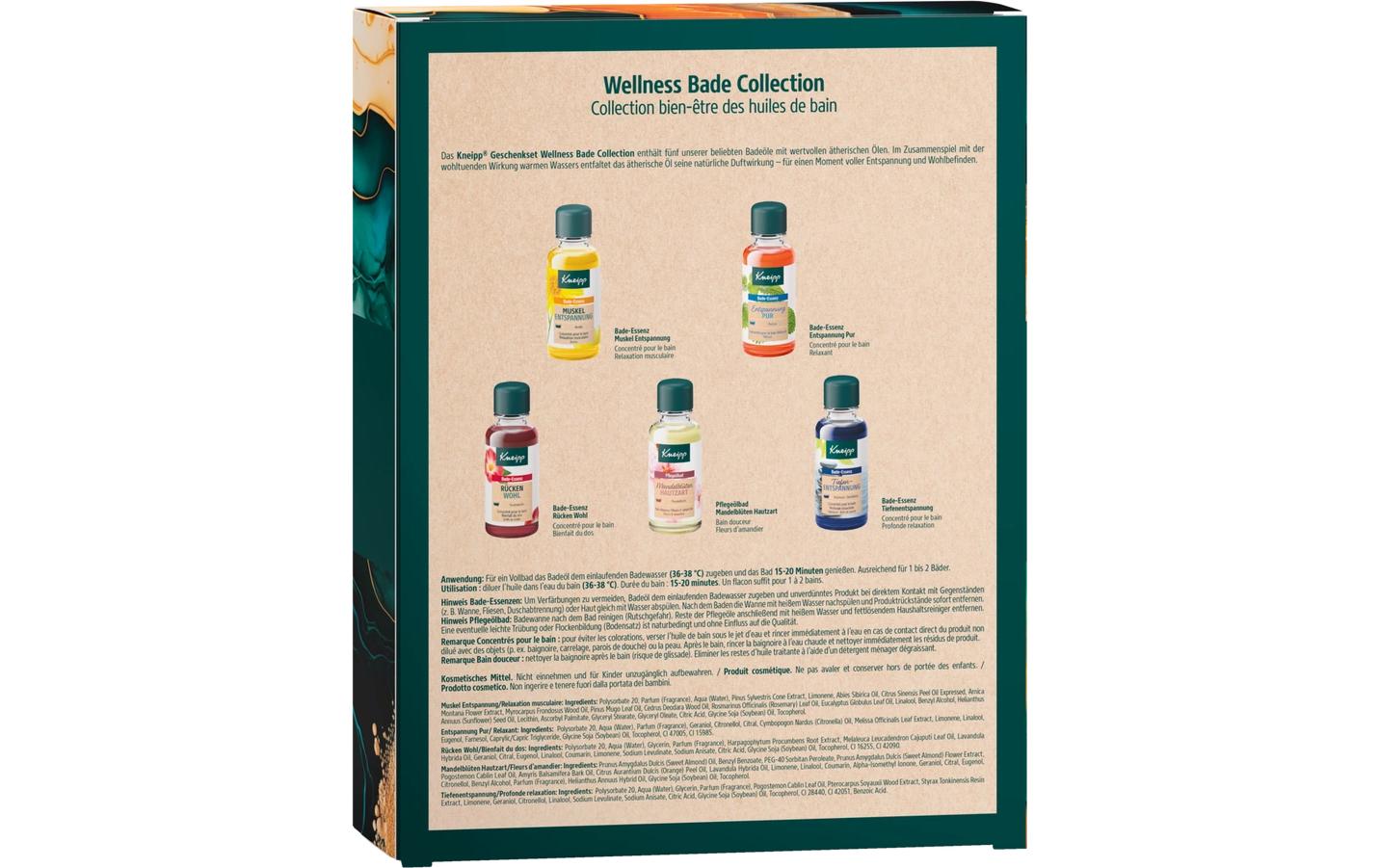 Geschenkset Wellness Collection 5 x 20 mlGeschenkbox mit hochwertigen Pflegeprodukten