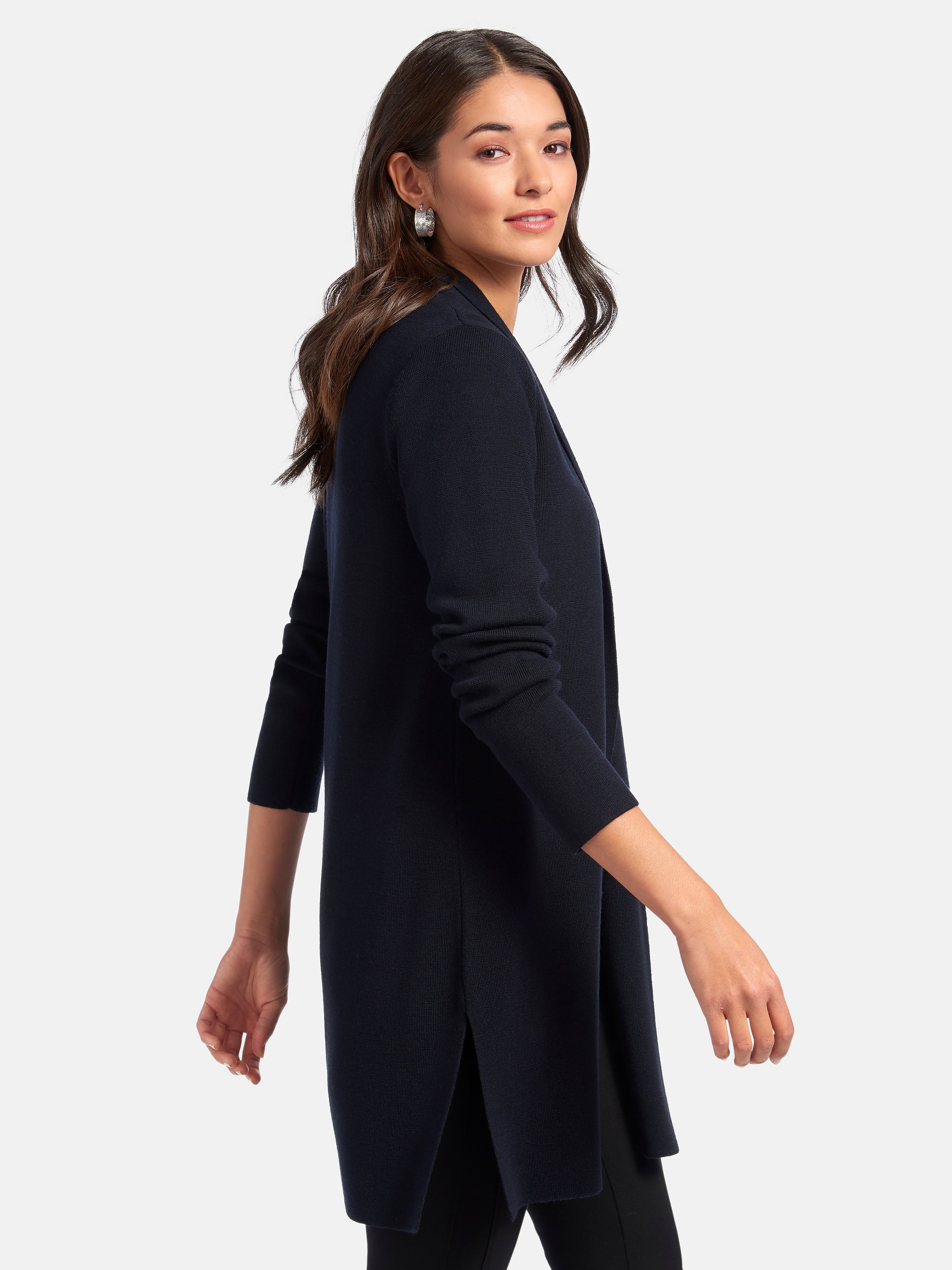 Long-Strickjacke