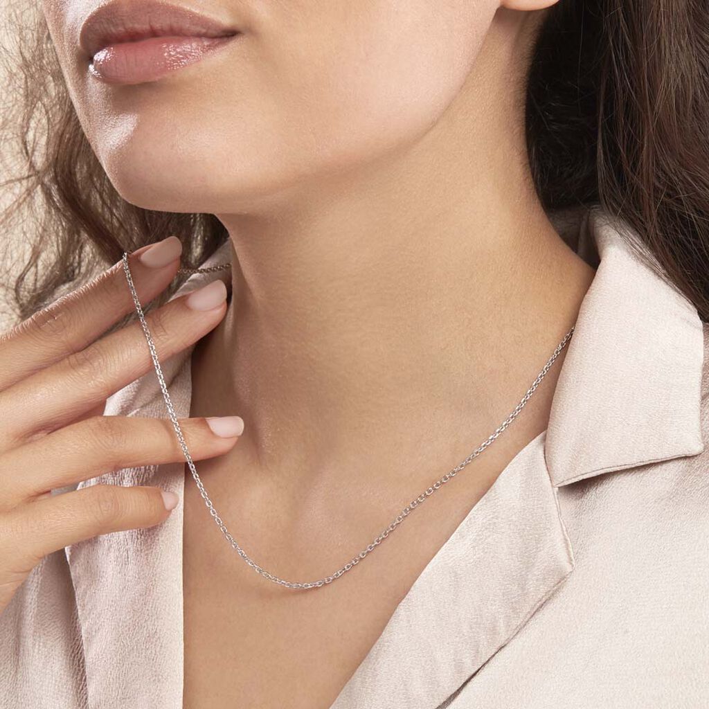 Chaîne Claudine Maille Forçat Argent Blanc