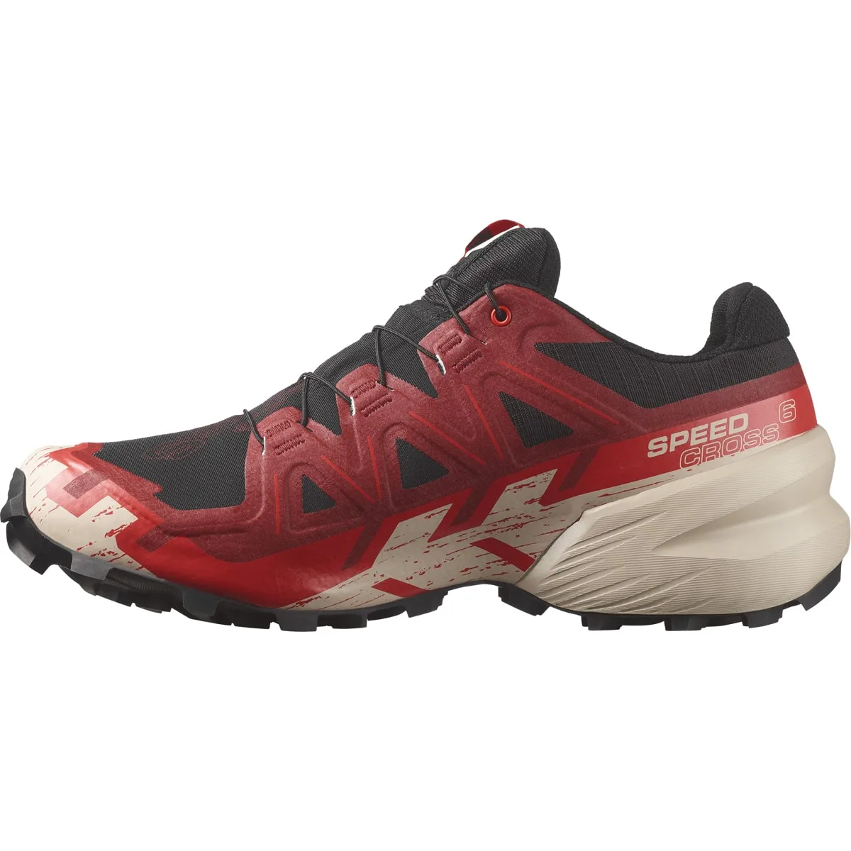 Salomon Men's Speedcross 6 GORE-TEX Black/Red Dalhia/Poppy Red
