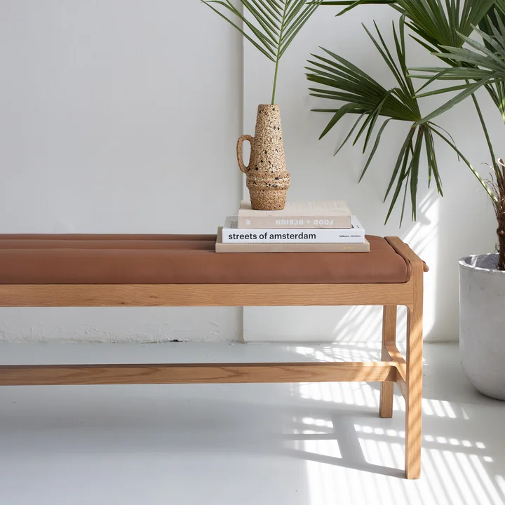 Studio Zondag - Leef Bank 140 cm, Eiche / cognac