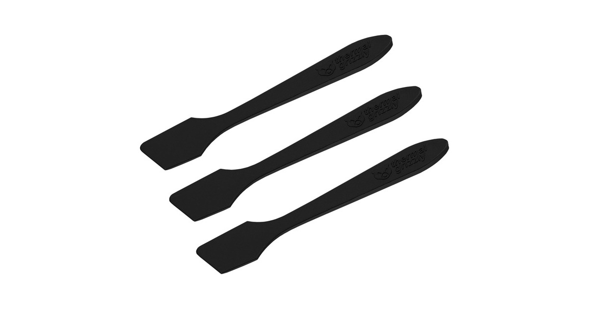 Thermal GrizzlySpatel TG-AS-3, voor thermische koelpasta plamuurspatel  (Zwart, 3 stuks)