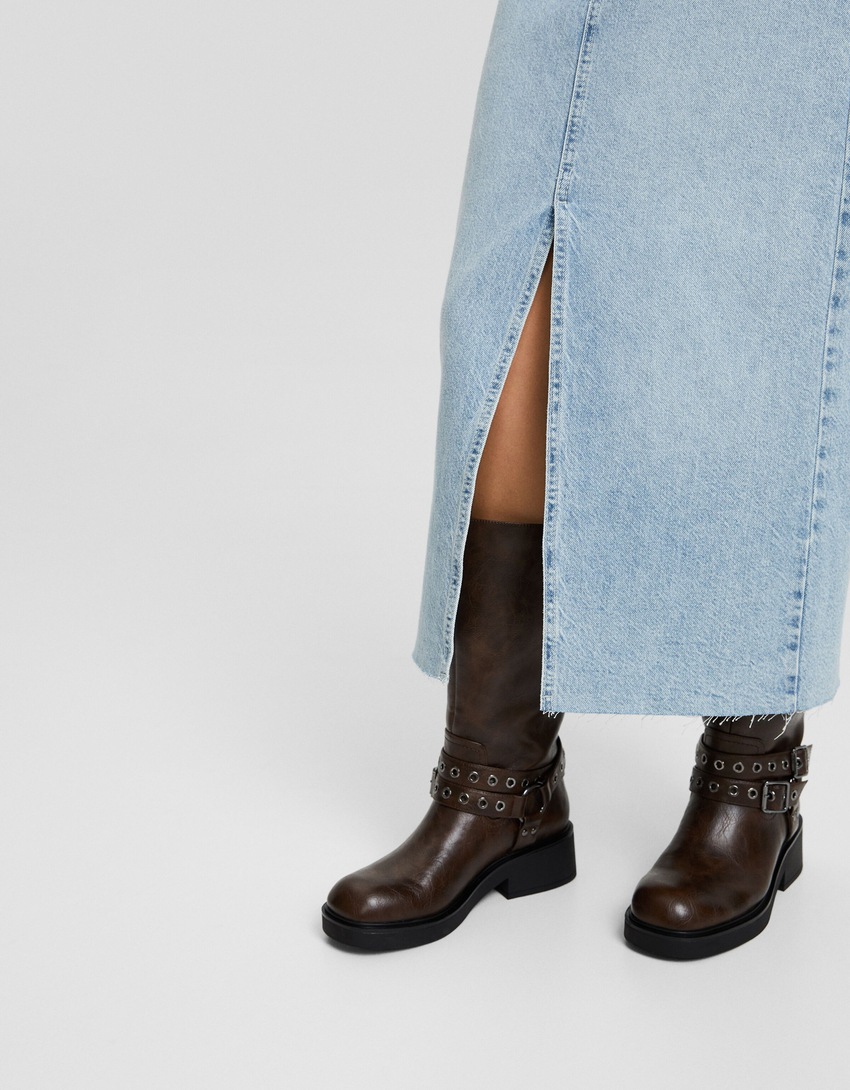 Saia longa de jeans