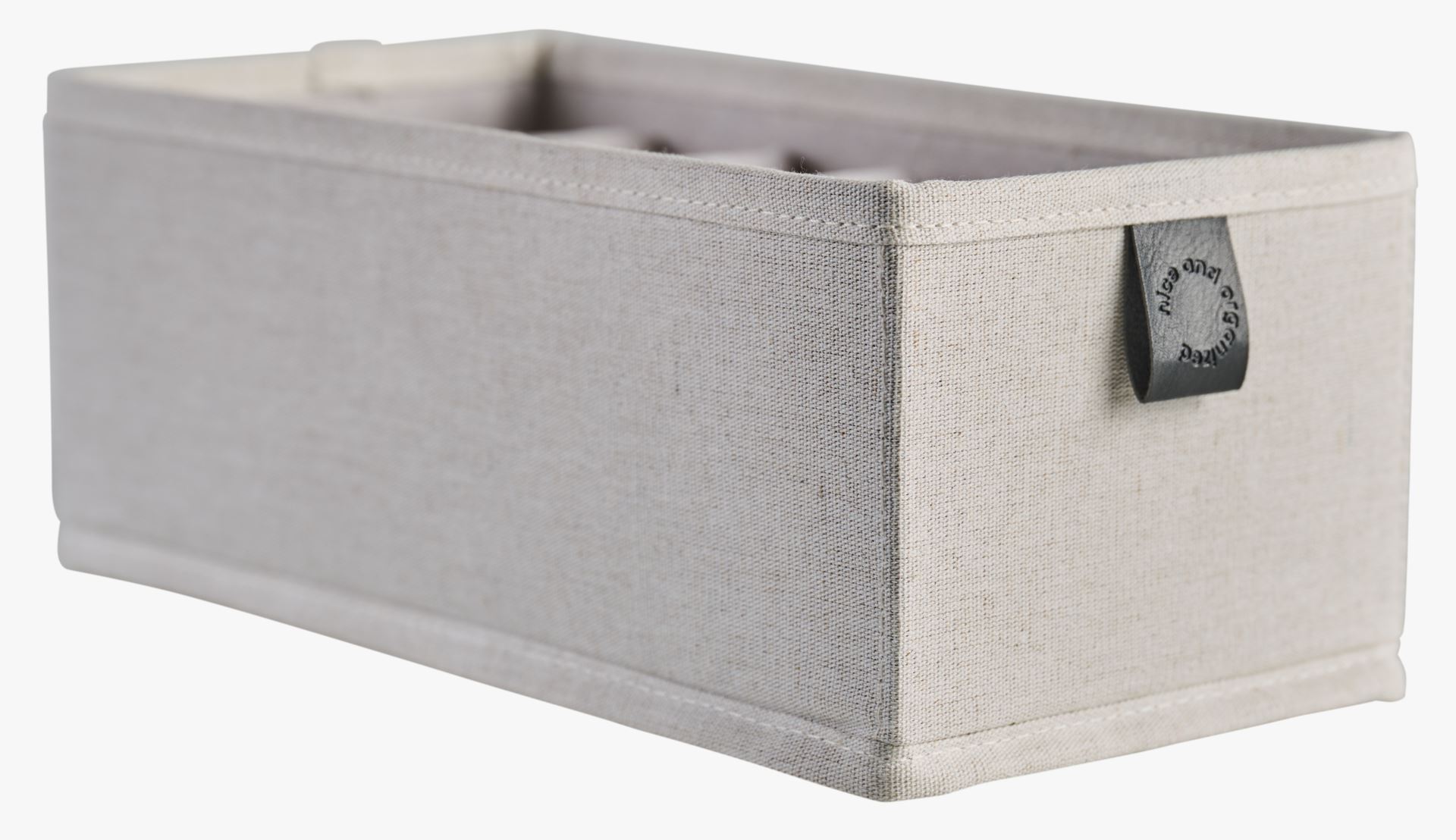 Organiseringsboks lys natur - 28x14x11 cm