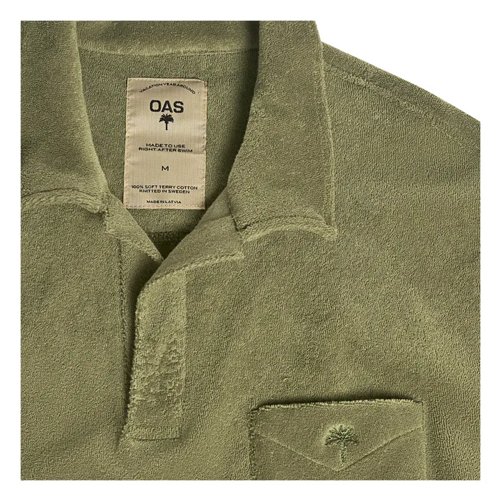OAS Polo Eponge Terry | Vert olive