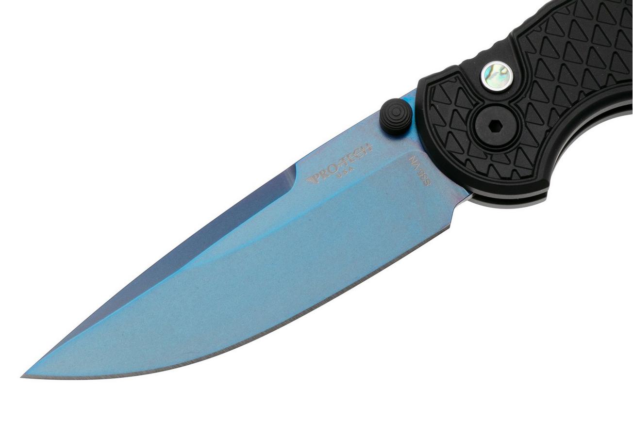 Pro-Tech TR-3 Integrity INT106-SB, Sapphire Blue PVD S35VN, Black Relic Aluminum, zakmes