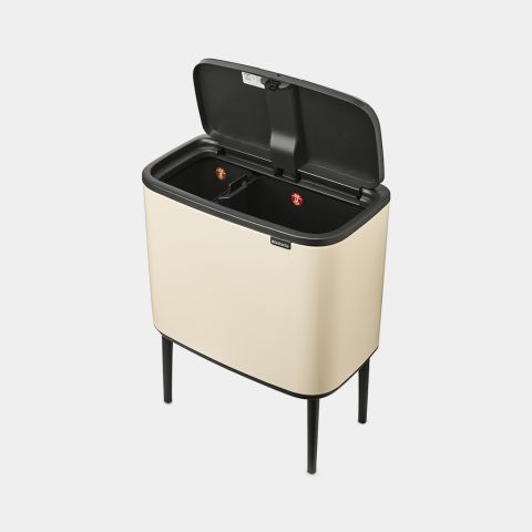 Bo Touch Bin, met 2 binnenemmers, 11   23 liter - Soft Beige