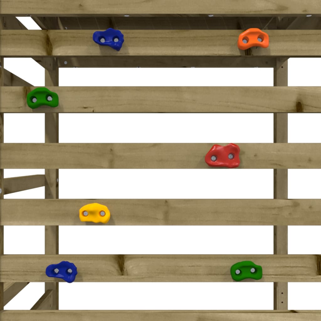 Aire de jeux d'extérieur balançoires toboggan portiques robuste jeux jardin 55 x 281 x 264 cm bois de pin imprégné
