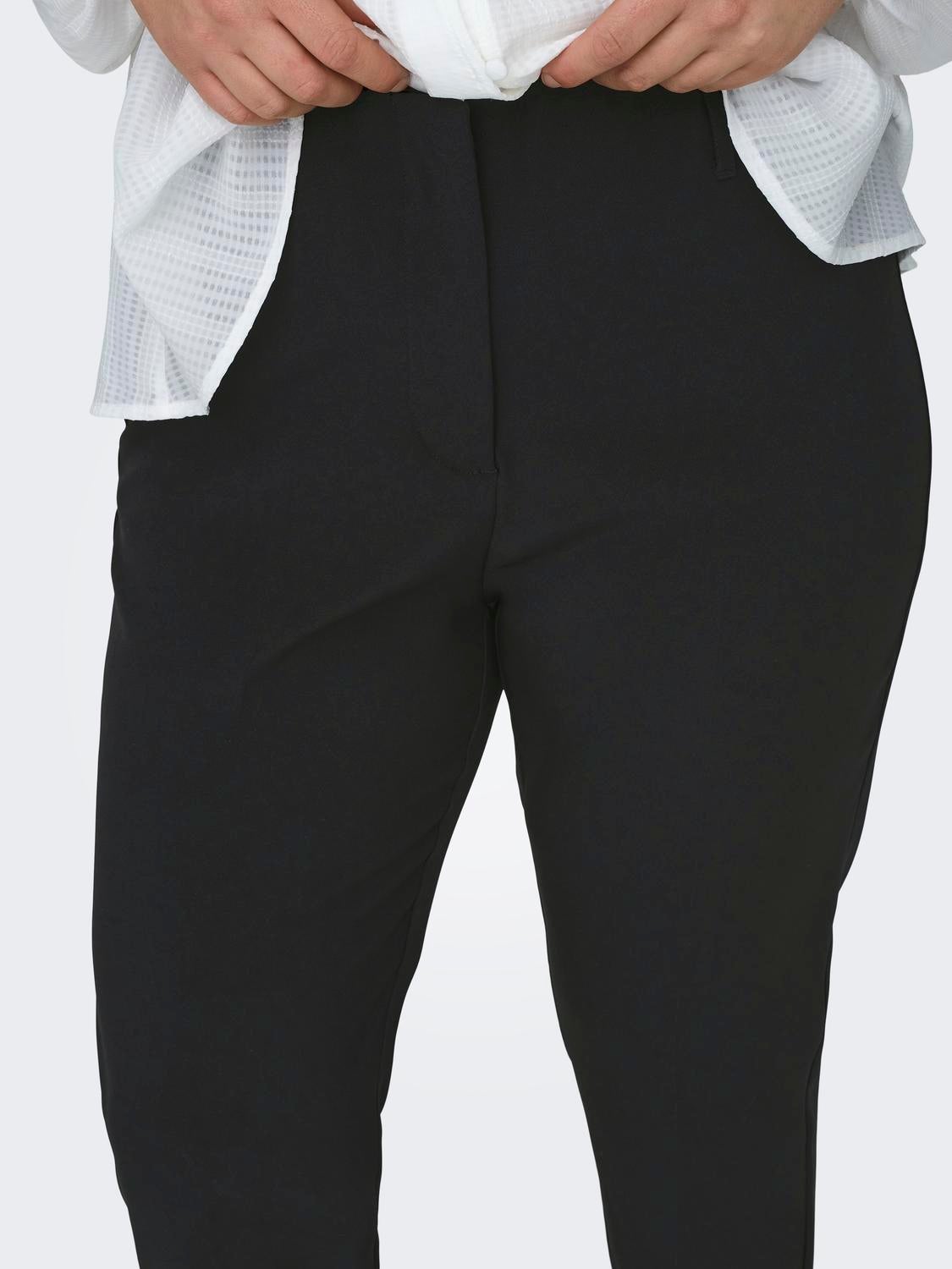 CARASTRID Hohe Taille Normal geschnitten Anzughose Black