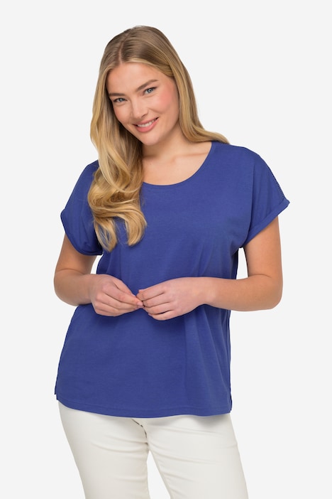 T-Shirt, oversized, Rücken-Ausschnitt, Halbarm