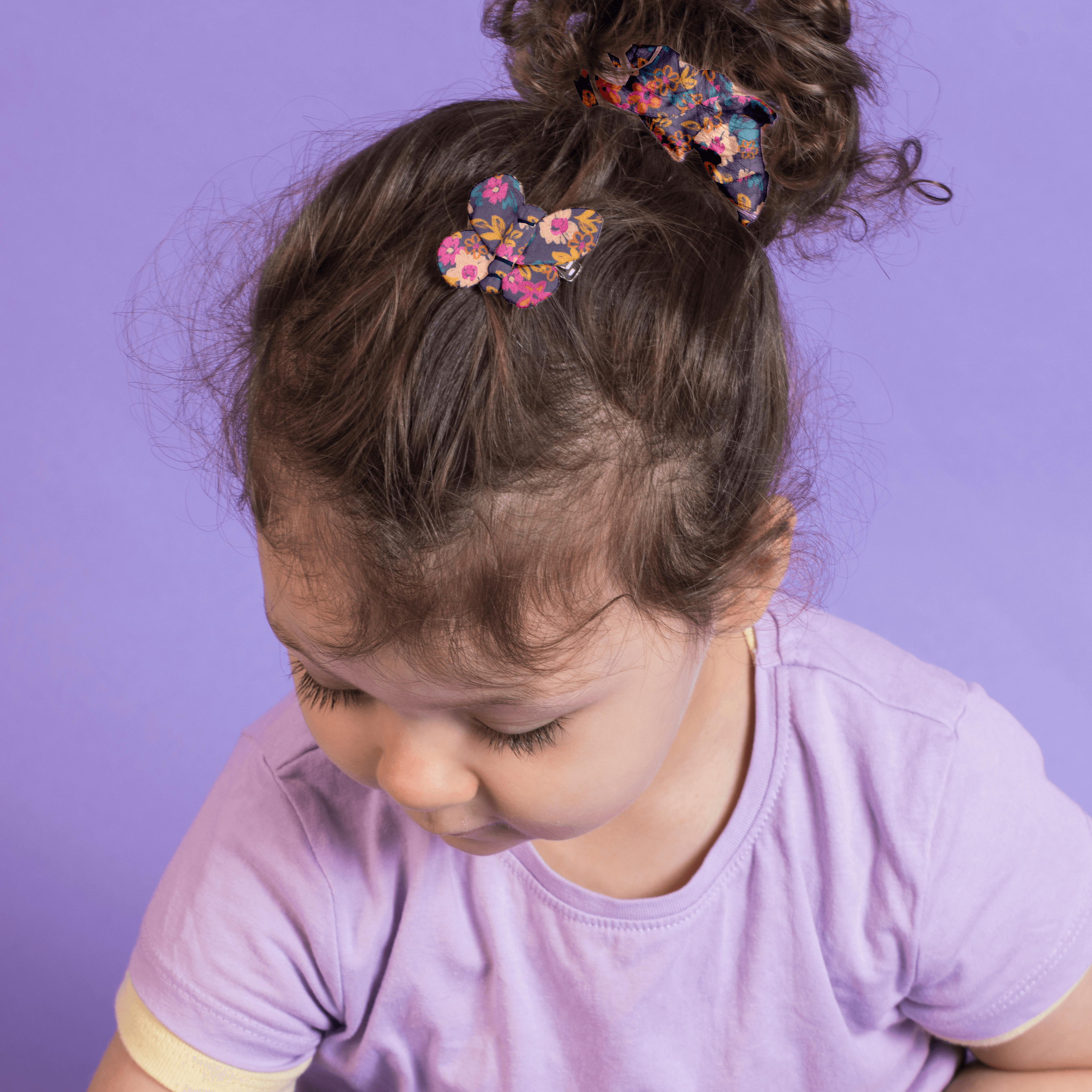 Barrette Petit Papillon Hippie Fleurie