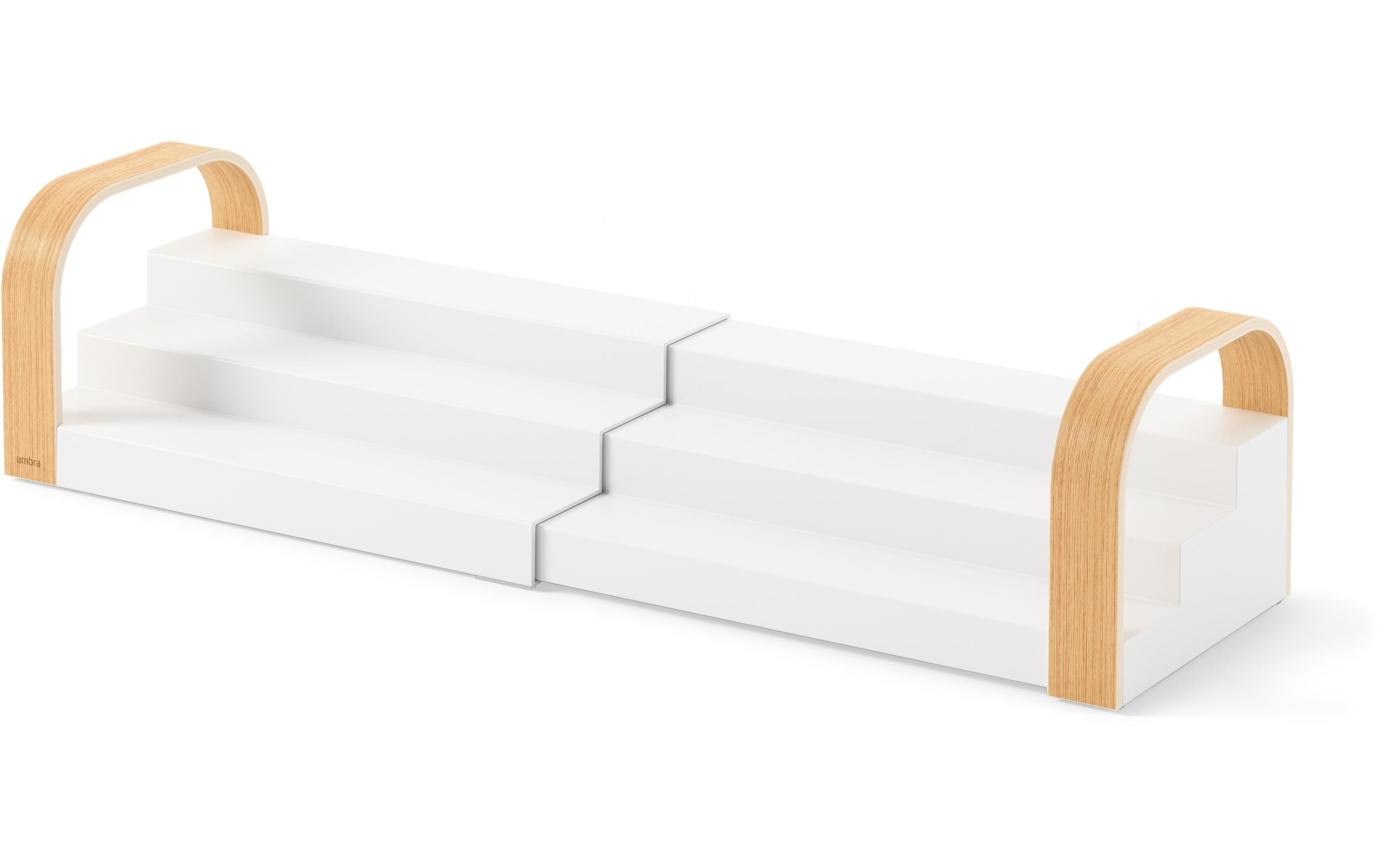 Gewürzregal Bellwood Nature/WeissDreistufiger Küchen-Organizer