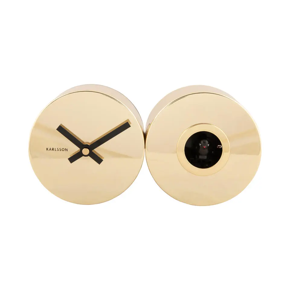 Karlsson - Wandklok Duo Cuckoo Plated - Verguld
