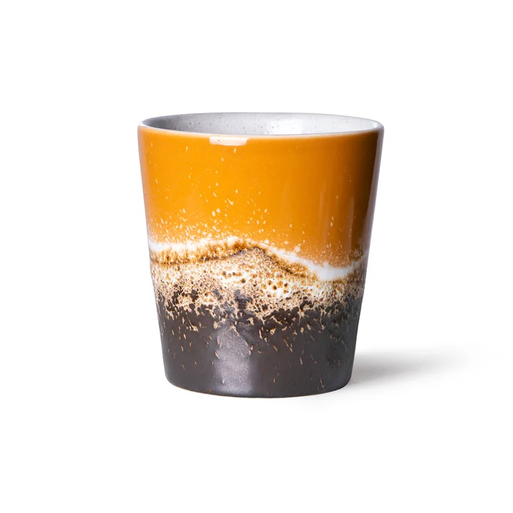 HKliving - 70's Kaffeebecher, 230 ml, fire