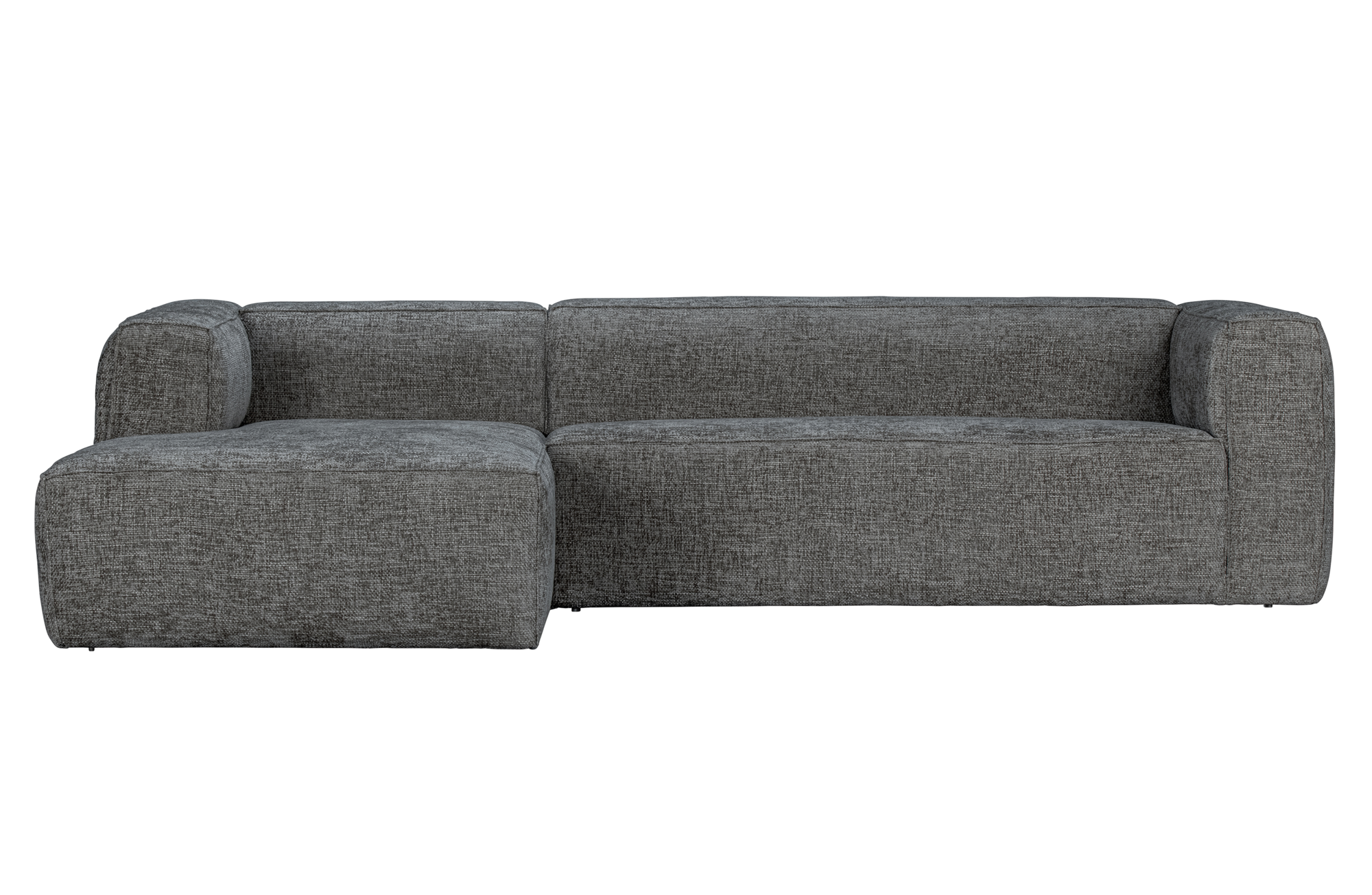 WOOOD Exclusive hoekbank Bean links - grove melange Stof Bean Hoekbank Links Grove Melange Stof - Terrazzo
