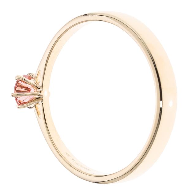 Brillant-Ring, Pink, SI, Zertifikat, Gold 375