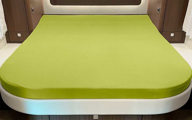 Spannbettlaken für Queensbett mit Abrundung oder Ecke