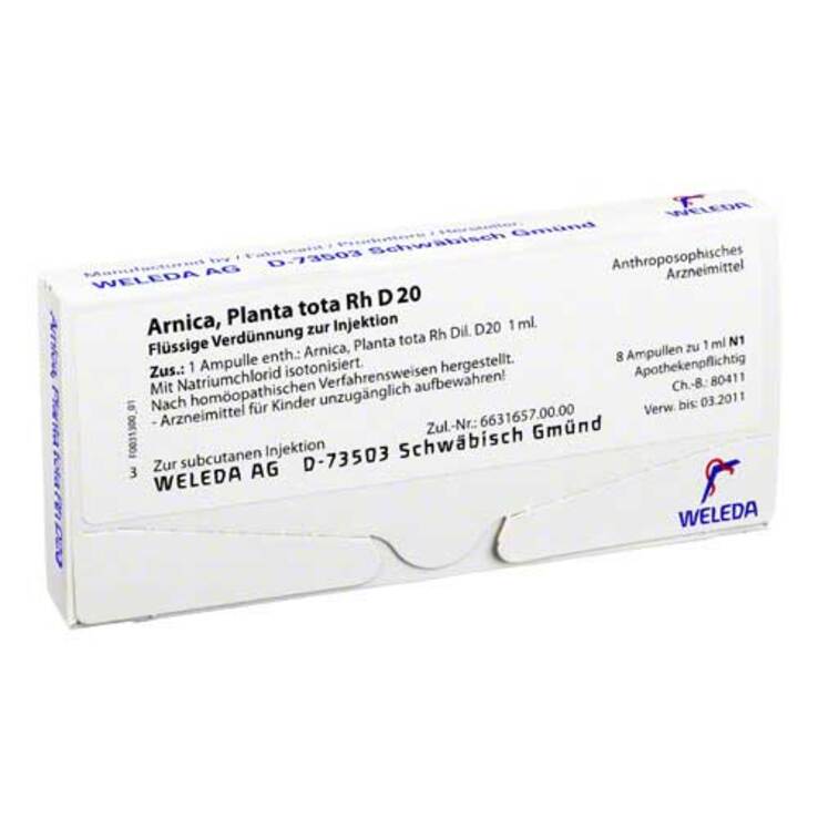 Arnica Planta Tota RH D 20 Ampullen, 8X1 ml