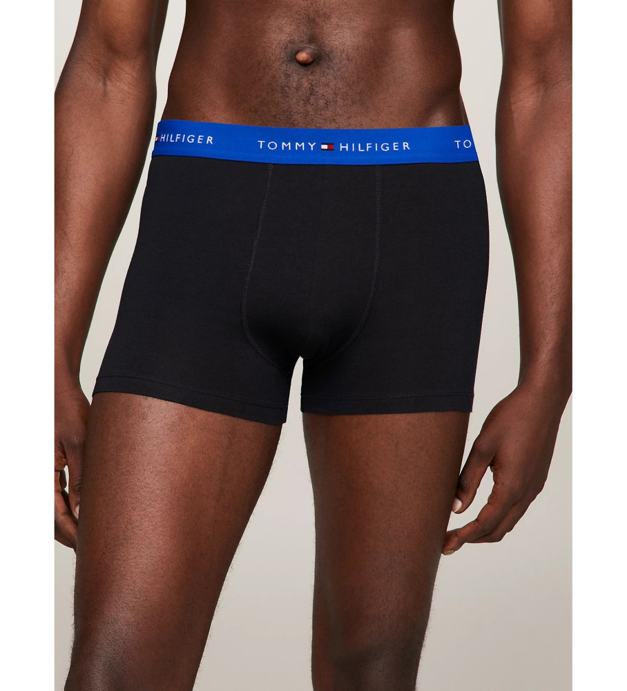 Pacote com 5 cuecas boxer Tommy Hilfiger Essential Signature na cor azul marinho