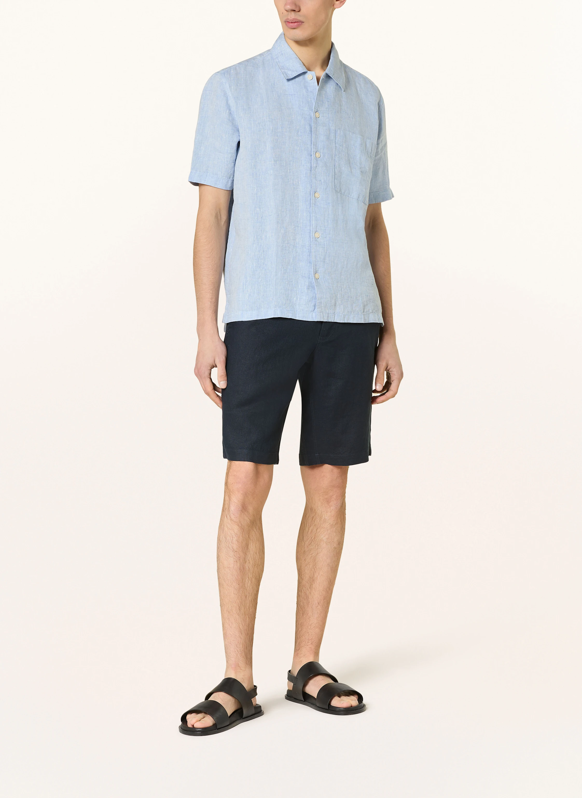 Marc O'Polo Kurzarm-Hemd Regular Fit aus Leinen