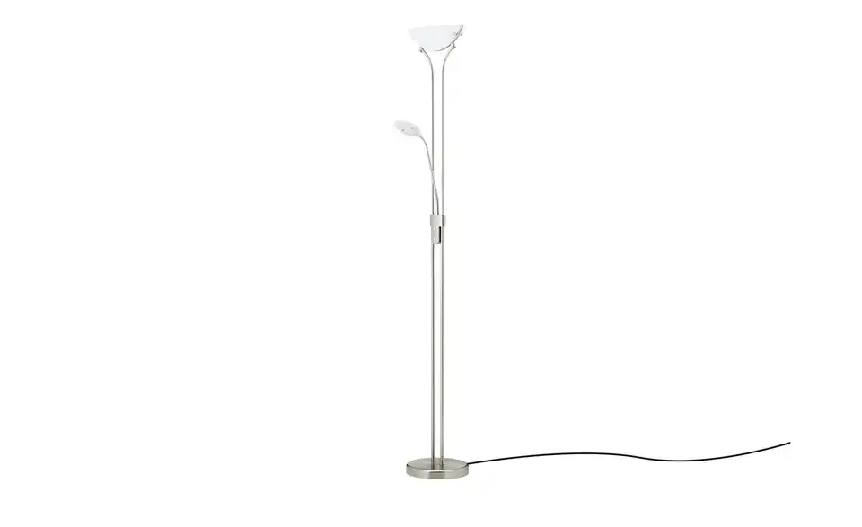 KHG LED Fluter 2-flammig matt, edelstahlfarben, silberfarben