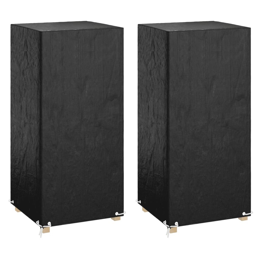Housses de chaise de jardin 2 pcs 8 œillets 75x70x140 cm pe
