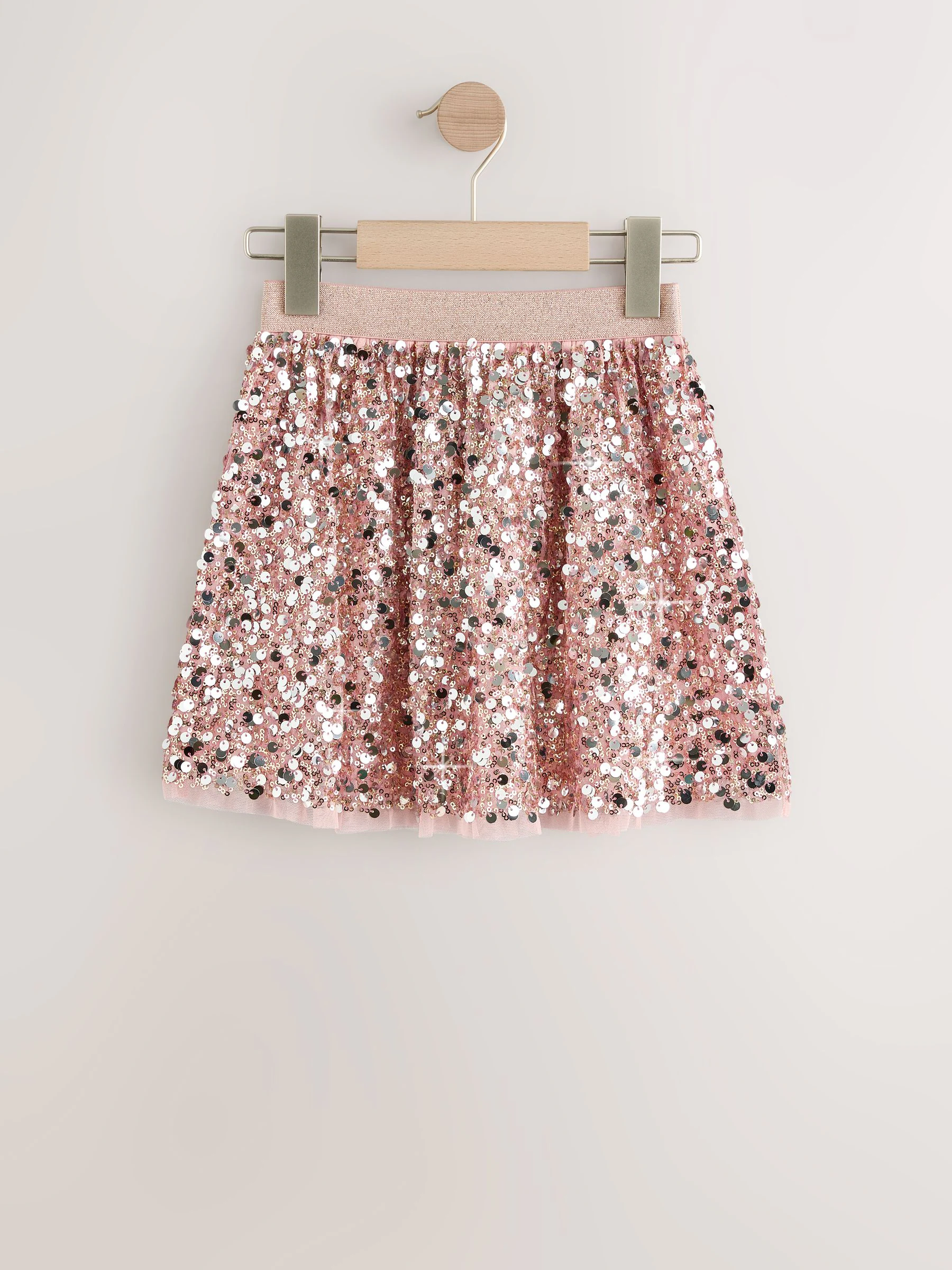 Champagne-goud - Bubble rok met pailletten (3-16jaar)