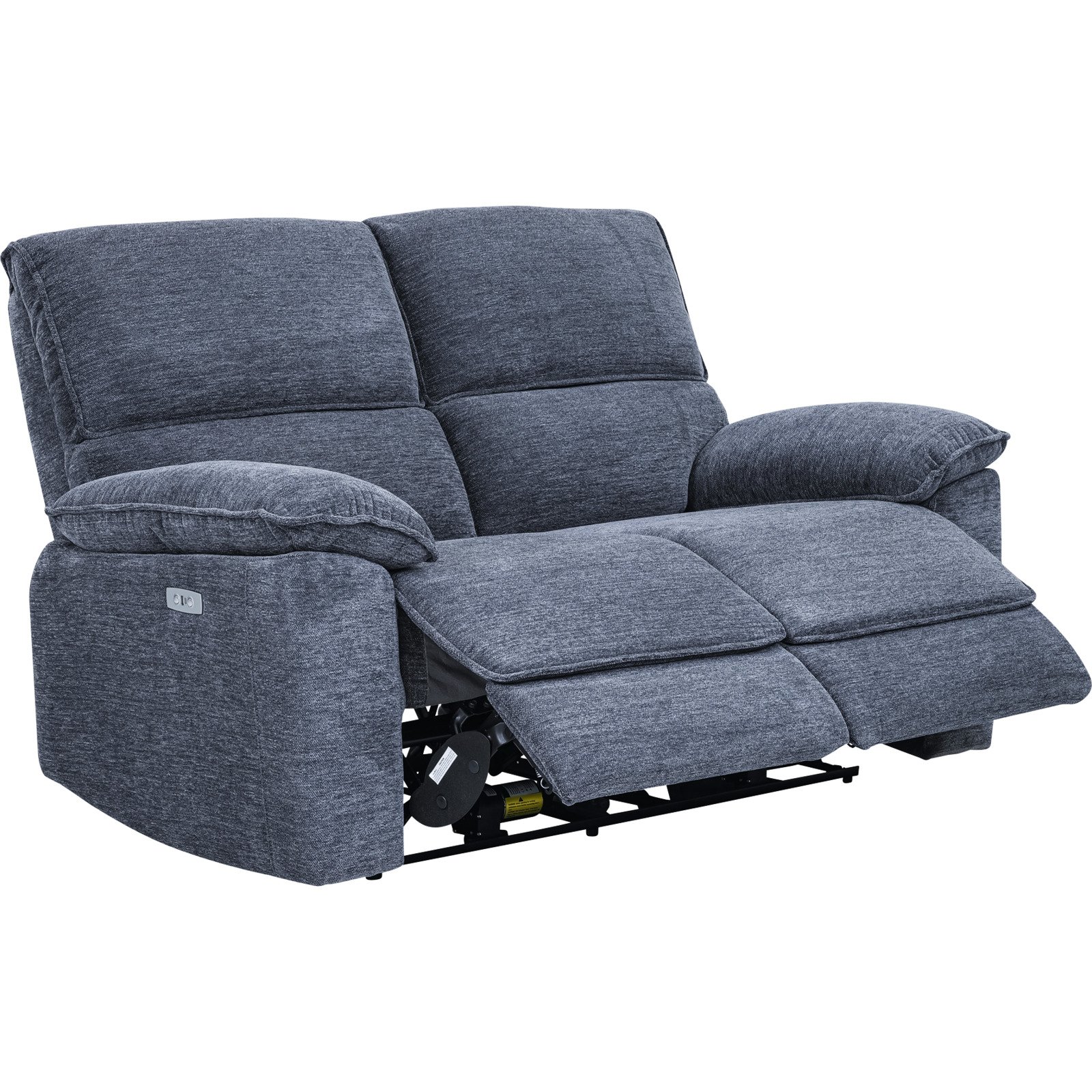 2er-Sofa Loris Stoff dunkelgrau, Relaxfunktion