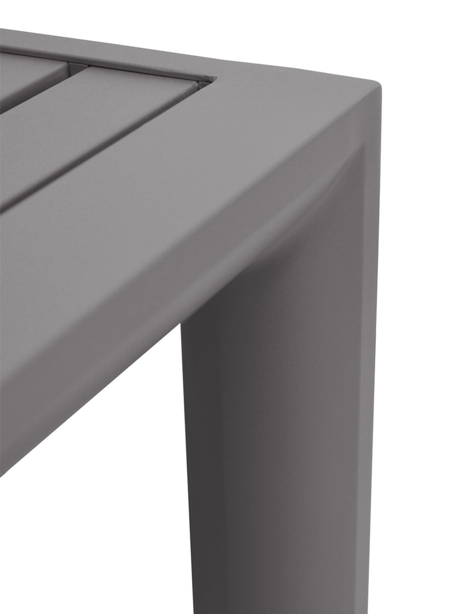 Aluminium bijzettafel, 45 x 45 cm, taupe, modern, lichtgewicht, voor tuin, balkon en terras