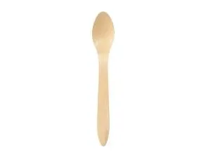 Spiseske 190 mm Dinner lux voksbehandlet Bionedbrydelig Træ,10 pk x 100 stk/krt