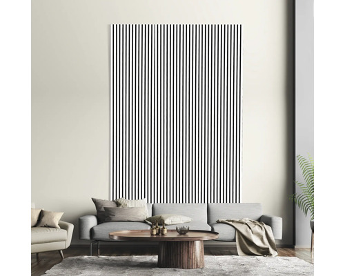 Akoestisch paneel, witte folie, overschilderbaar, 2400 x 572 x 19 mm