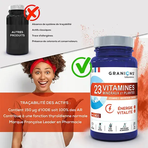 Granions 23 Vitaminas Energia Vitalidade 90 comprimidos