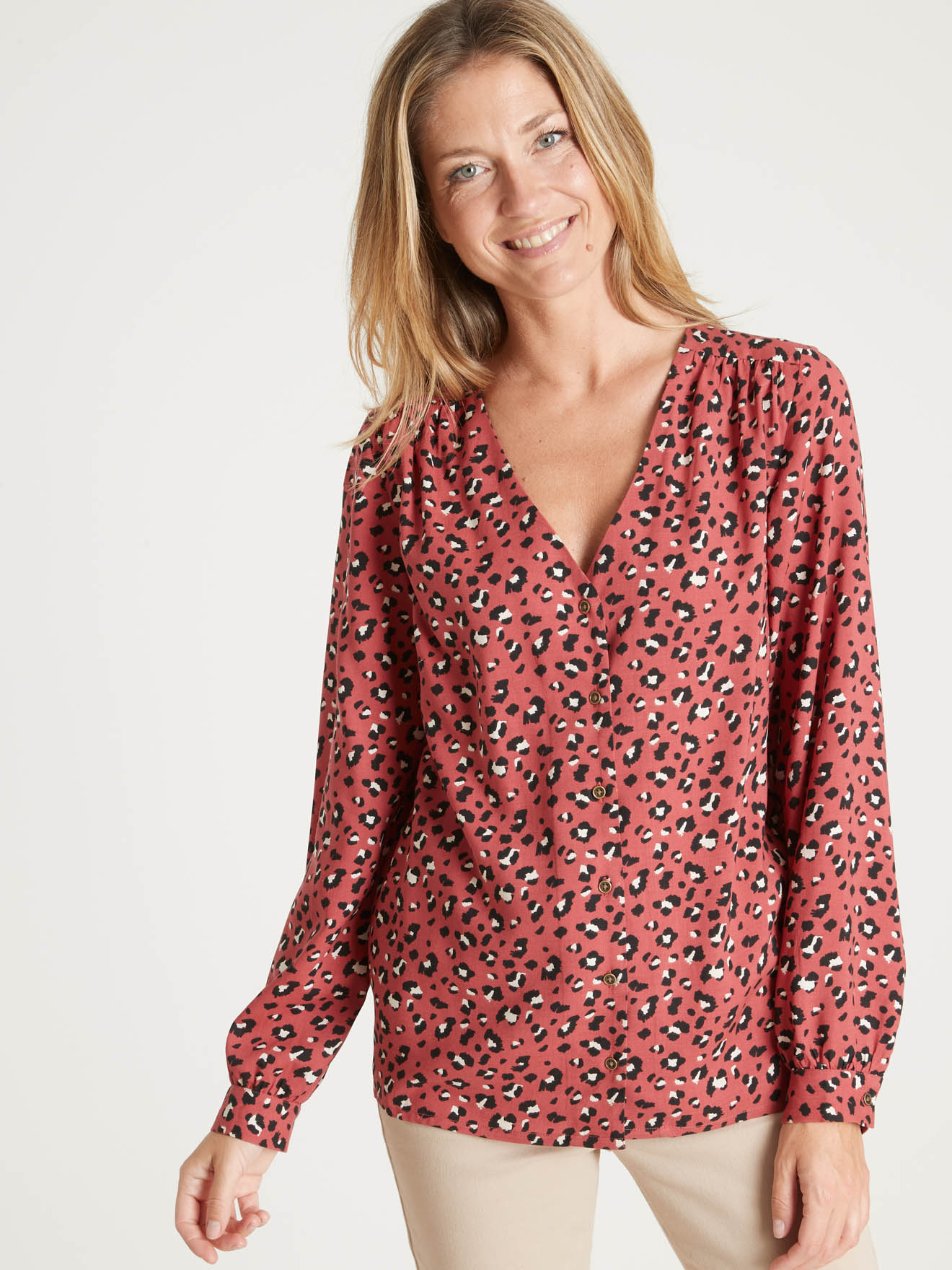 Blouse fluide encolure V