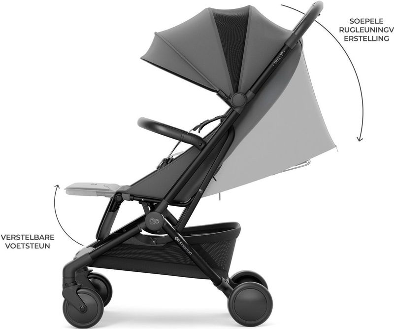 Kinderkraft - PILOT2 - Kinderwagen - Grijs - Waterdicht - Tot 22 kg