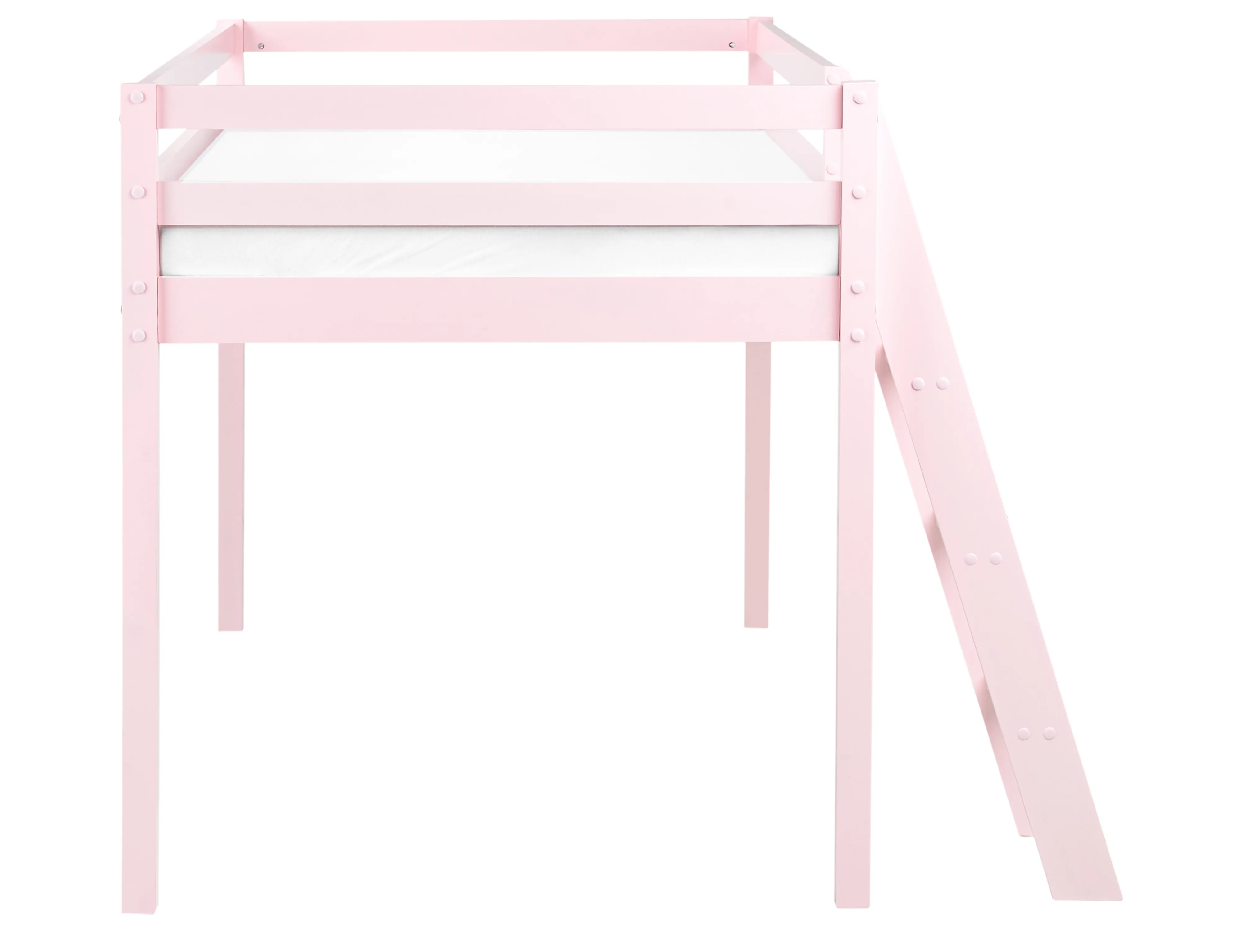 Verhoogd bed Dennenhout ASCOUX 90 x 200 cm Roze