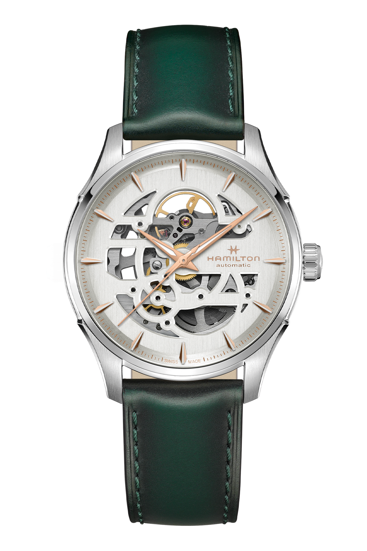 Hamilton Jazzmaster Skeleton Auto Grün H42535810