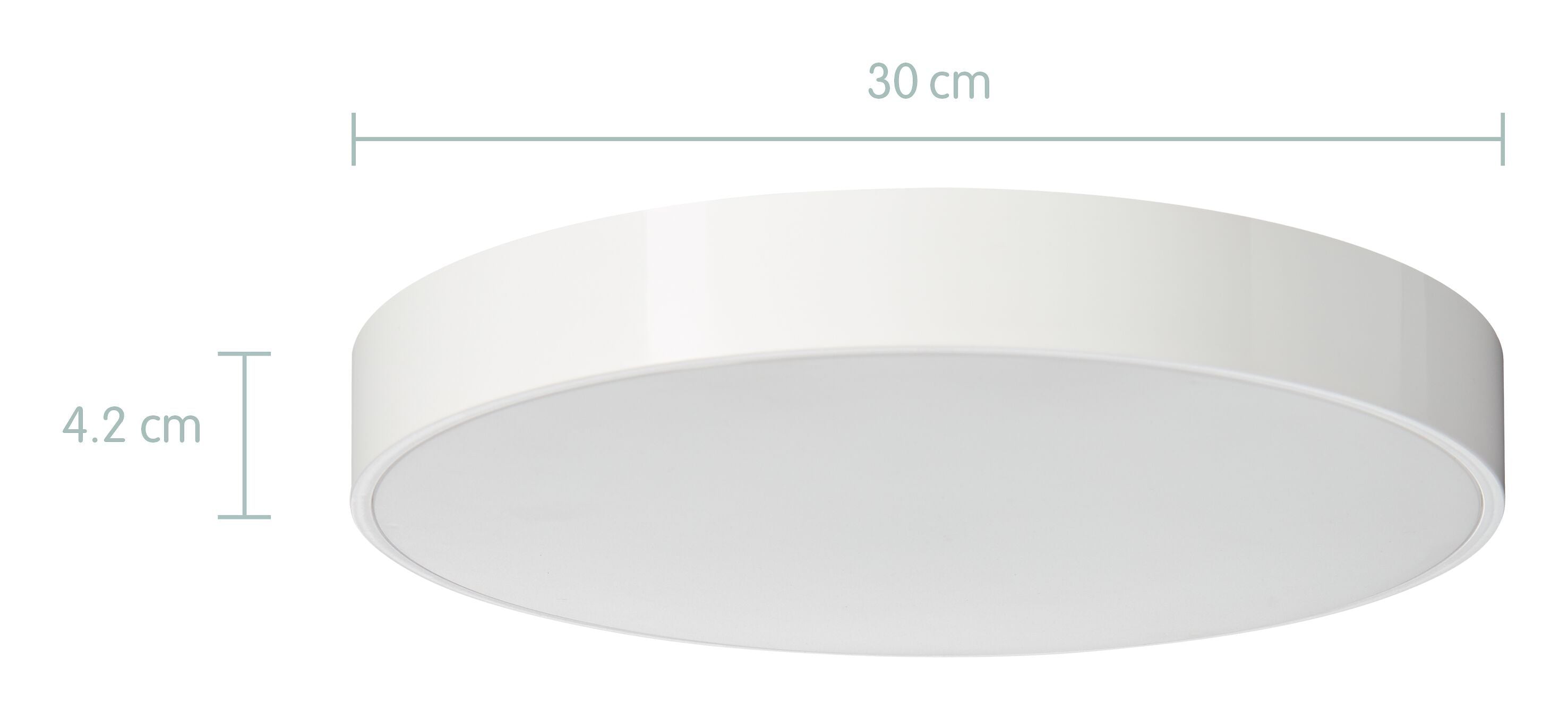 ASTI Deckenleuchte - Weiss / B: 30.0 cm x T: 30.0 cm x H: 5.0 cm