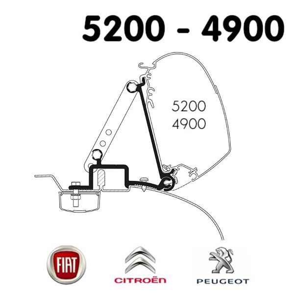 Adaptateur store THULE 4900 5200 Ducato avant 2006