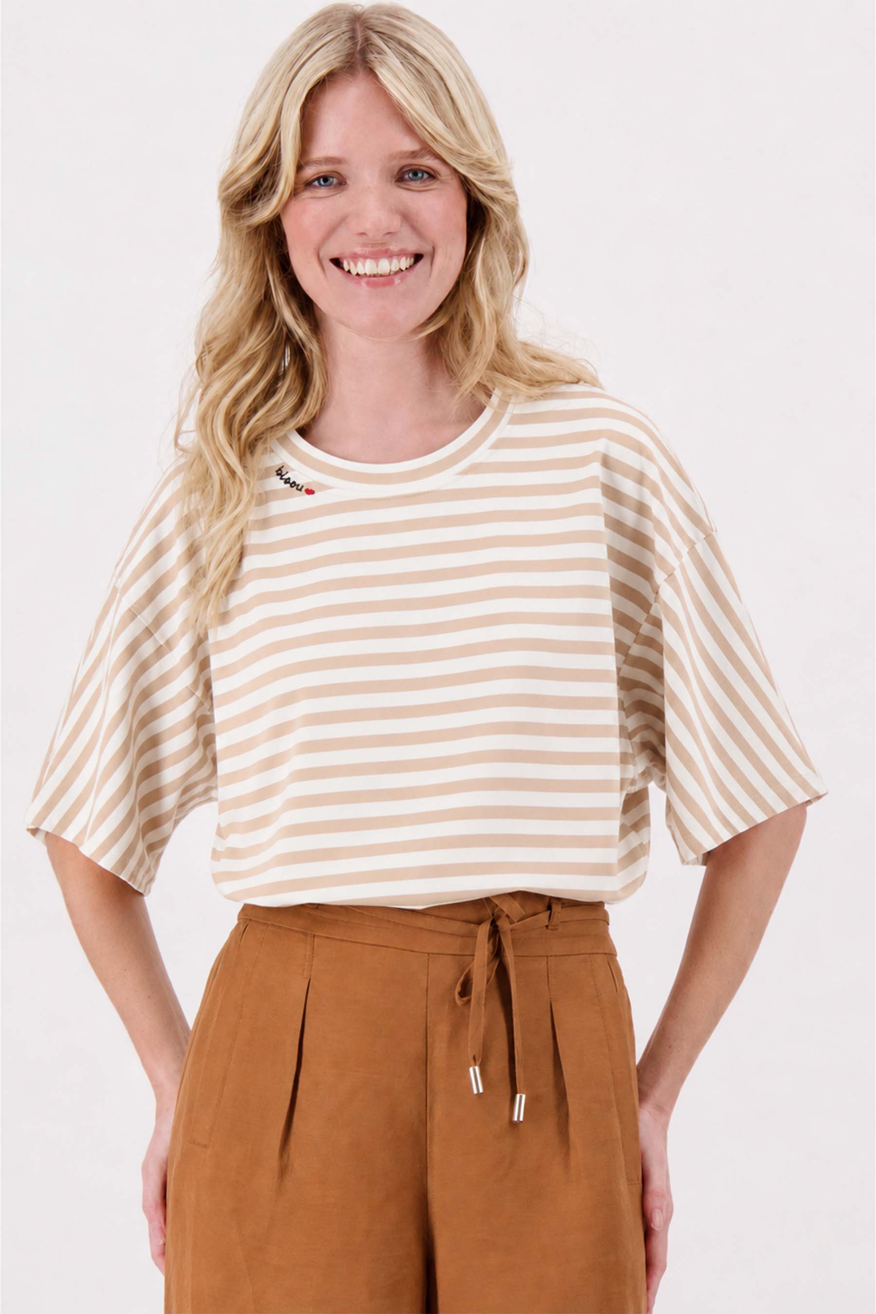 Gestreept sweatshirt met details