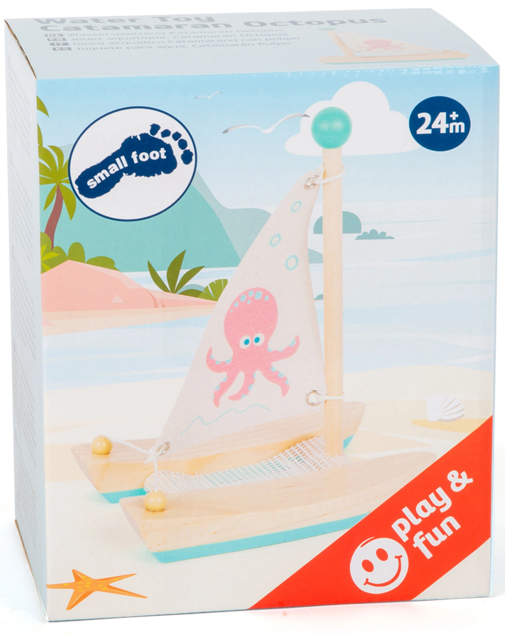 Wasserspielzeug KATAMARAN - OKTOPUS aus Holz