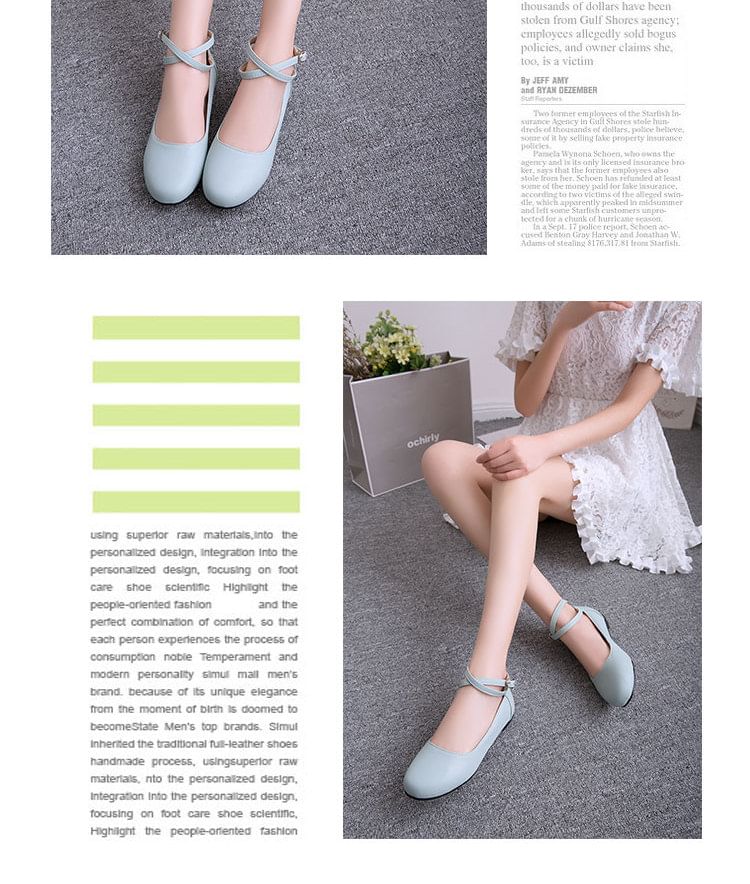 Freesia - Mary Jane-schoenen met kruisbandjes