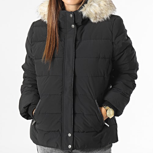 Doudoune Capuche Fourrure Femme Dibby Noir
