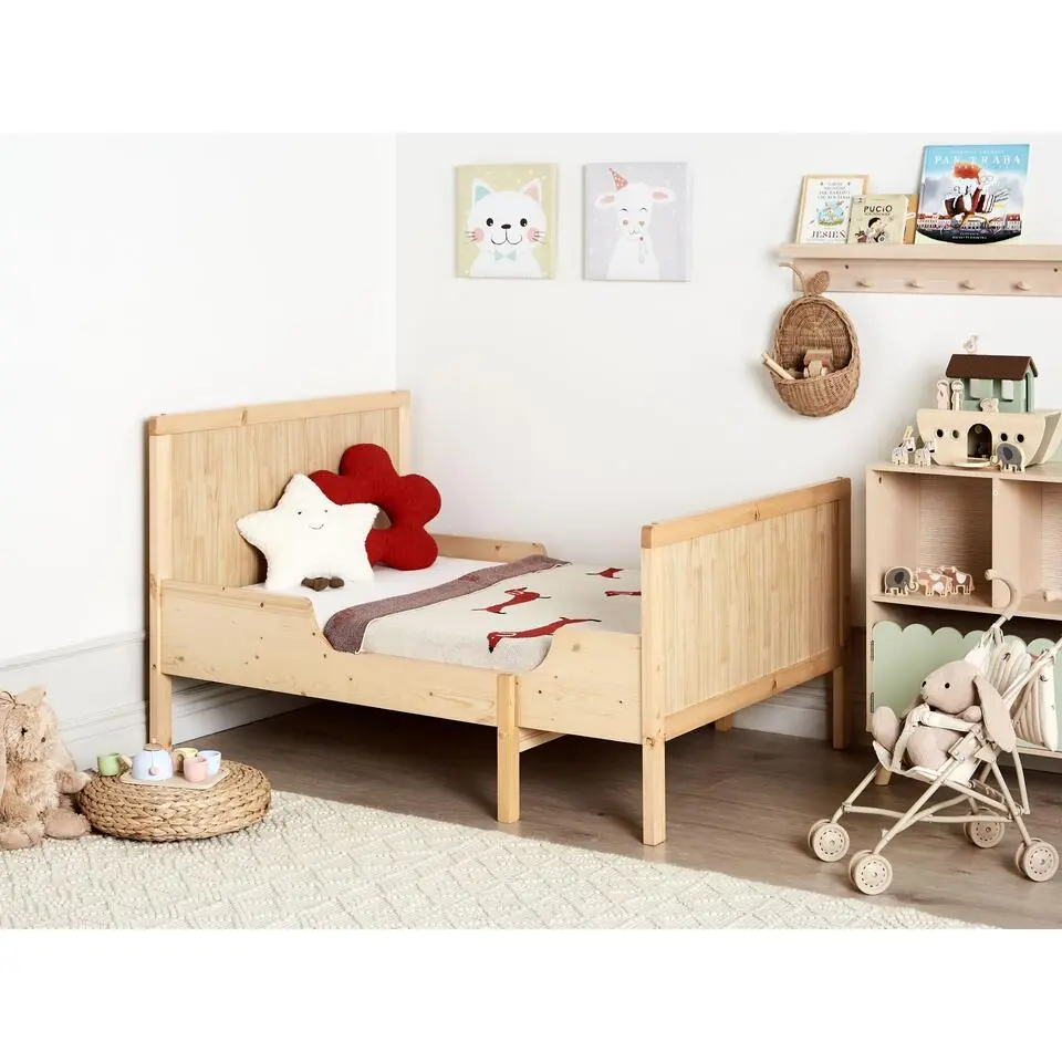 MONTIGNY - Uitschuifbaar kinderbed - Lichtbruin - Dennenhout