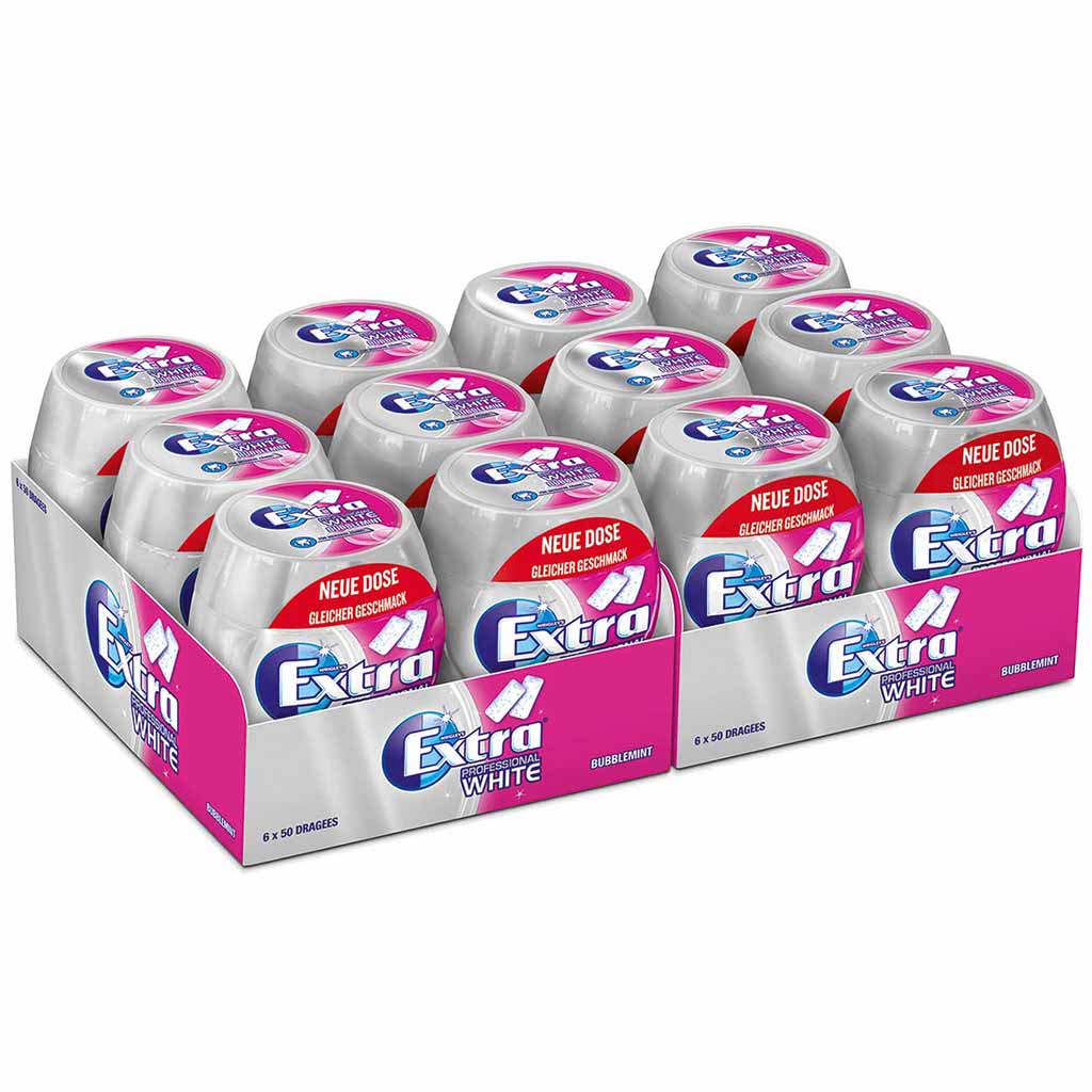 Wrigleys Extra Professional White Bubblemint 12x 50er Dose MHD:1.9.25