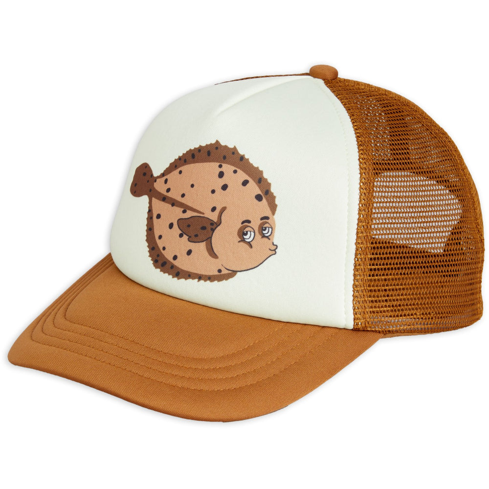 Køb Mini Rodini Brown Flundra Trucker Kasket