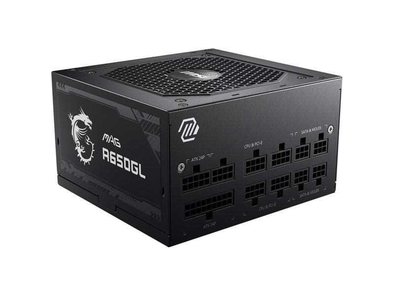 MSI Netzteil MAG A650GL 650 W Vollmodulares Netzteil mit 650 W Leistung