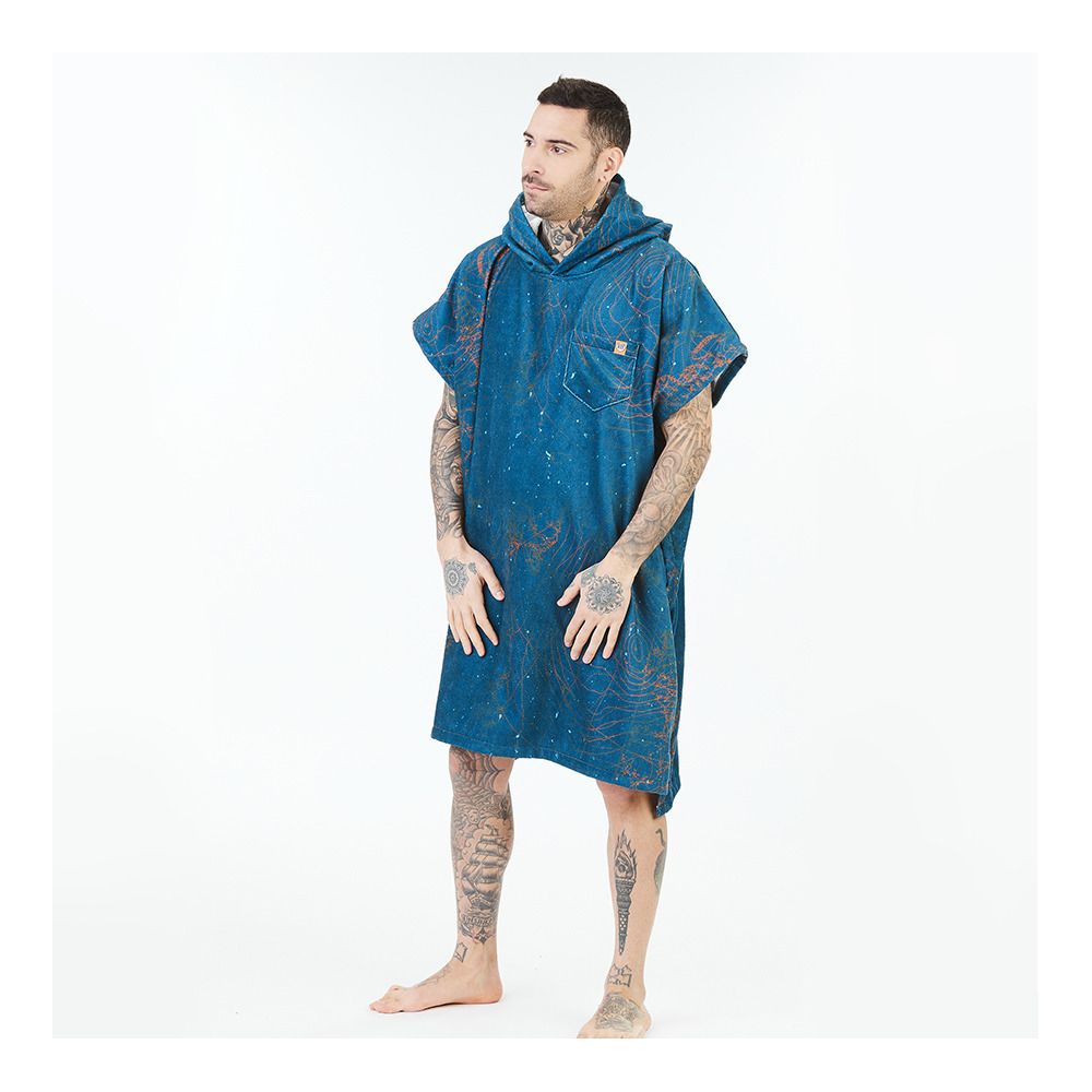 After Essentials PRESSURE - Poncho deep blue