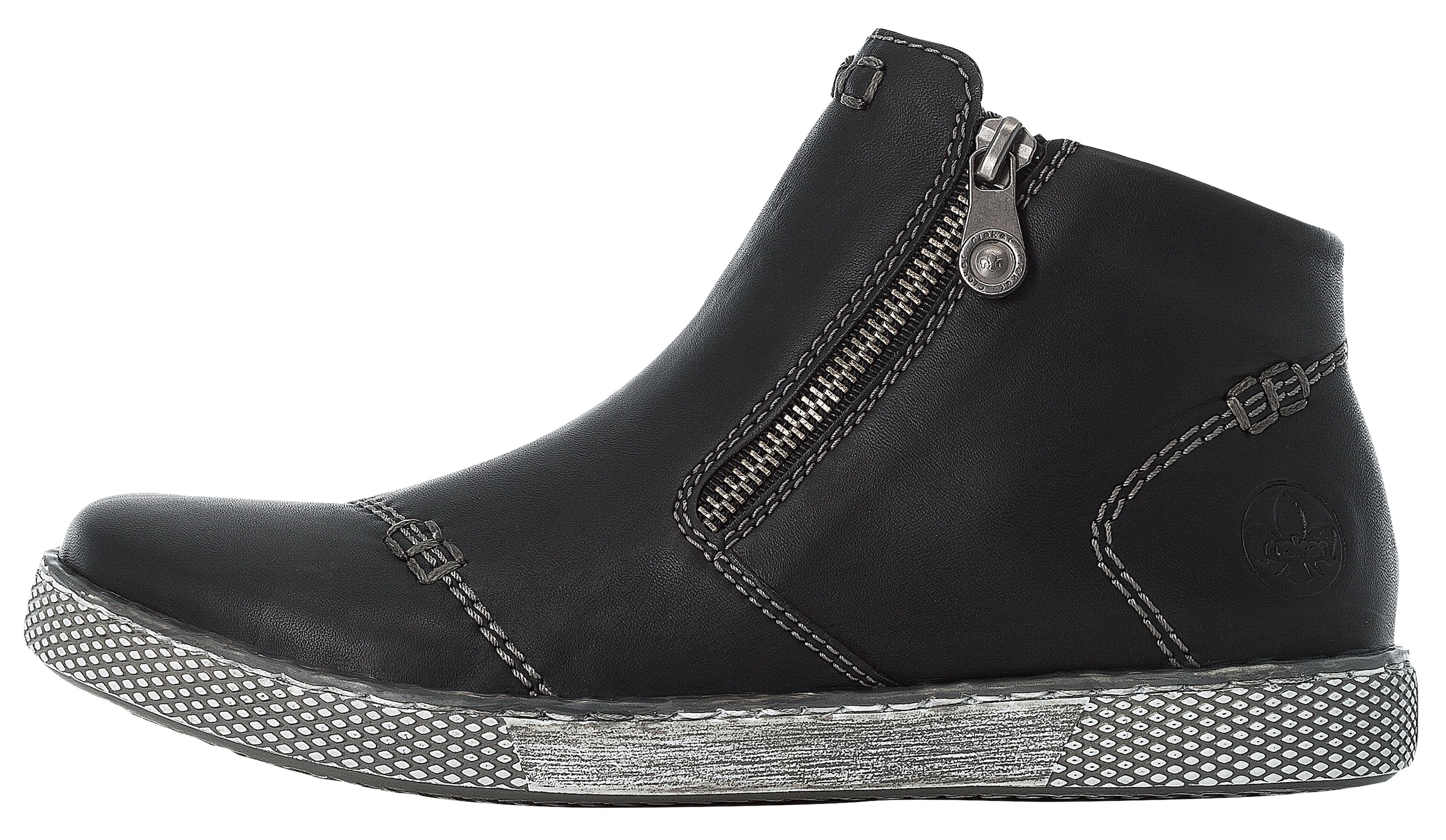 Rieker Schlupfboots  , Stiefelette, Schlupfboots mit Reissverschluss